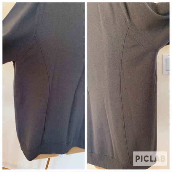 INC International Concept Mens Charcoal Gray Wool Knit V-Neck Sweater Top Sz XL - Picture 8 of 10